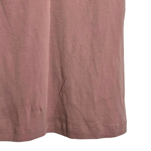 Chaser Strappy Double Vent Back Baby Ribbed Knit Tee Lattice Cutouts Pink Medium - Picture 12 of 16